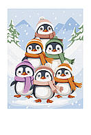 Набір для розпису по номерах "Забави пінгвінів", 30х40 см. колір різнокольоровий ЦБ-00266262