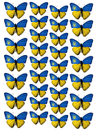 Цукрова картинка Метелики №9189