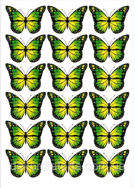 Цукрова картинка Метелики №9188