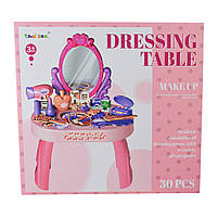 Набір стиліста 9222/9224 Трюмо з дзеркалом і феном, 30 аксесуарів, іграшкова косметика, мікс кольорів, фото 8