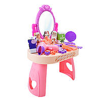 Набір стиліста 9222/9224 Трюмо з дзеркалом і феном, 30 аксесуарів, іграшкова косметика, мікс кольорів, фото 10