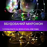 Світлодіодна RGB гирлянда 10м на USB пультом та блютуз керуванням, фото 5
