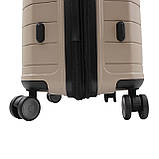 Валіза мала S поліпропілен беж. 55х38х22см/40л/2.6кг/Snowball 39403, фото 9