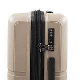 Валіза середня M поліпропілен беж 67х45х26+5/82л/3.8кг/Snowball 39403, фото 9