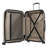 Валіза середня M поліпропілен беж 67х45х26+5/82л/3.8кг/Snowball 39403, фото 6