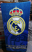Лазневий рушник (пляжний) рушник ФК "Реал Мадрид" з логотипом улюбленого футбольного клубу