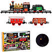 Інтерактивний розвиваючий ігровий набір конструктор дитяча залізниця ретро поїзд 4 вагони звук світло, фото 8