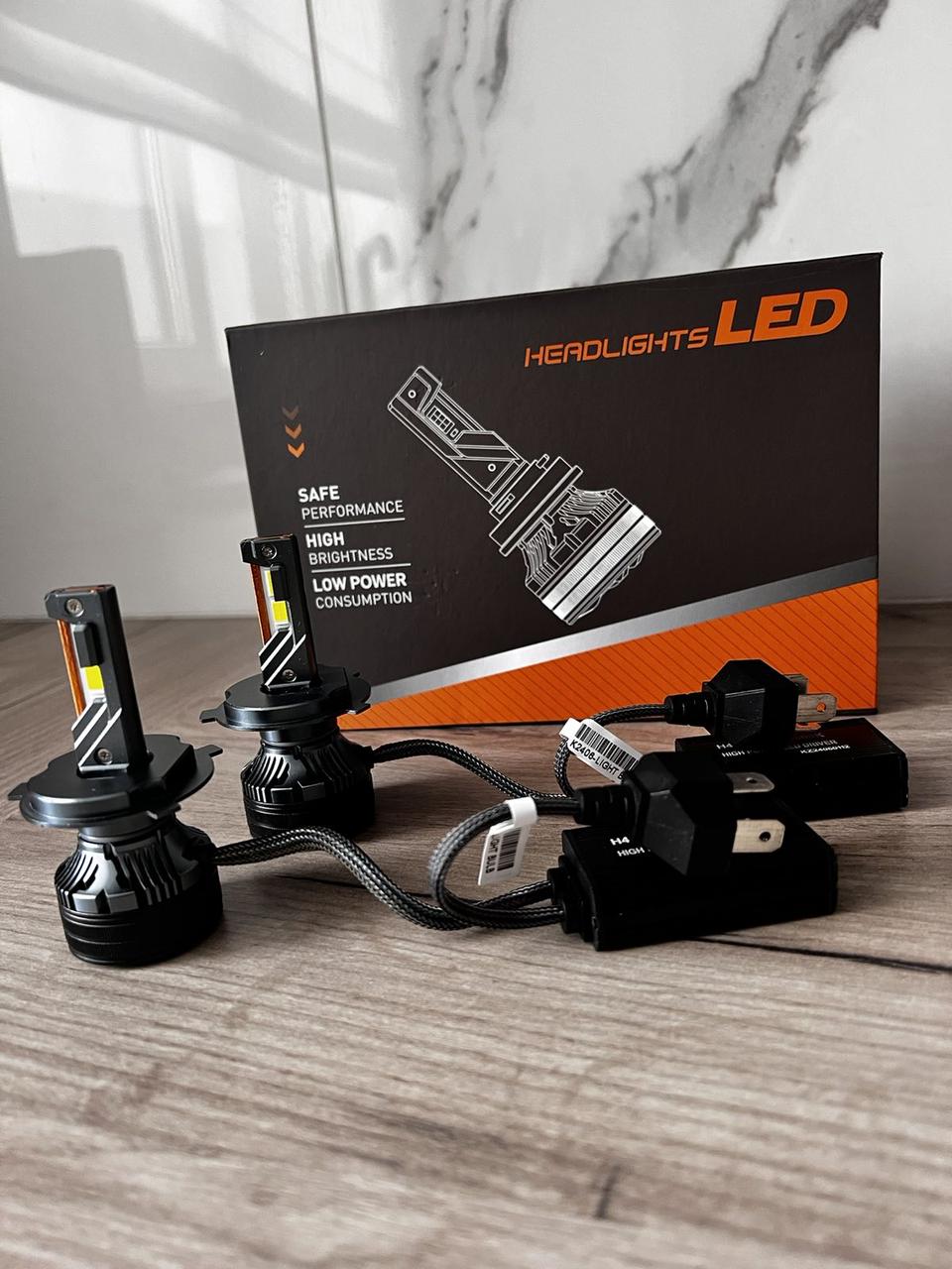 Світлодіодні LED автолампи D7C H4 150 W 16000 LM 6000 K з обманкою (Canbus)