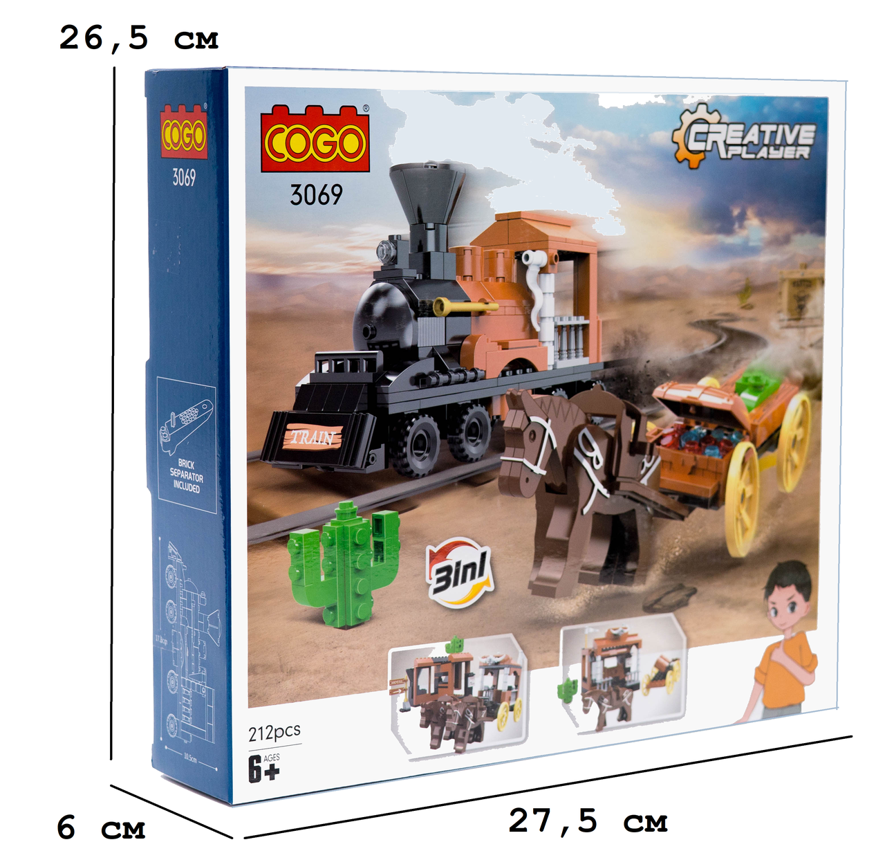 Конструктор "Креативність" (212 елм.) Золотошукач / COGO, фото 1