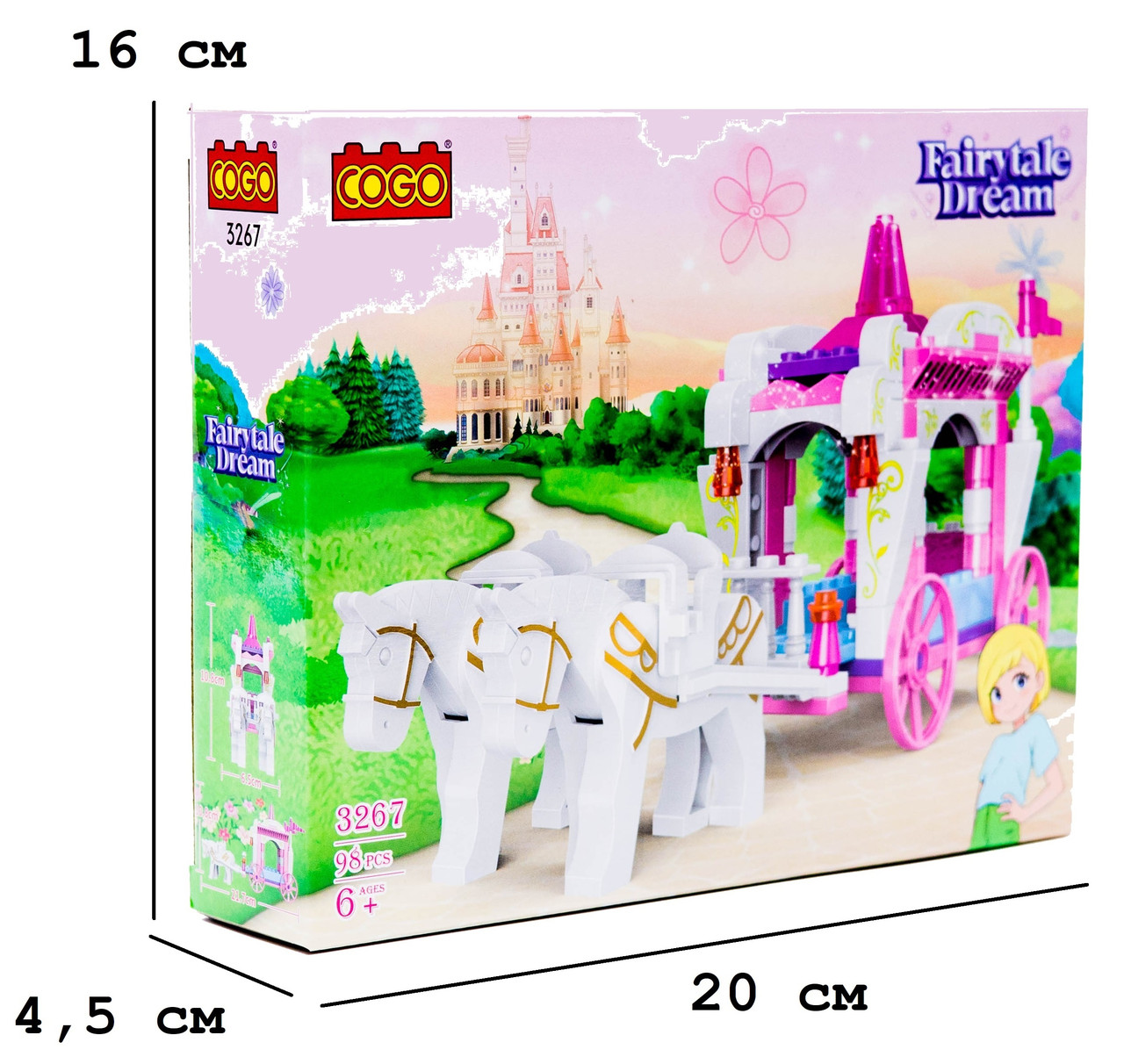 Конструктор "Дівчатка" (98 елм.) Карета принцеси, фото 1