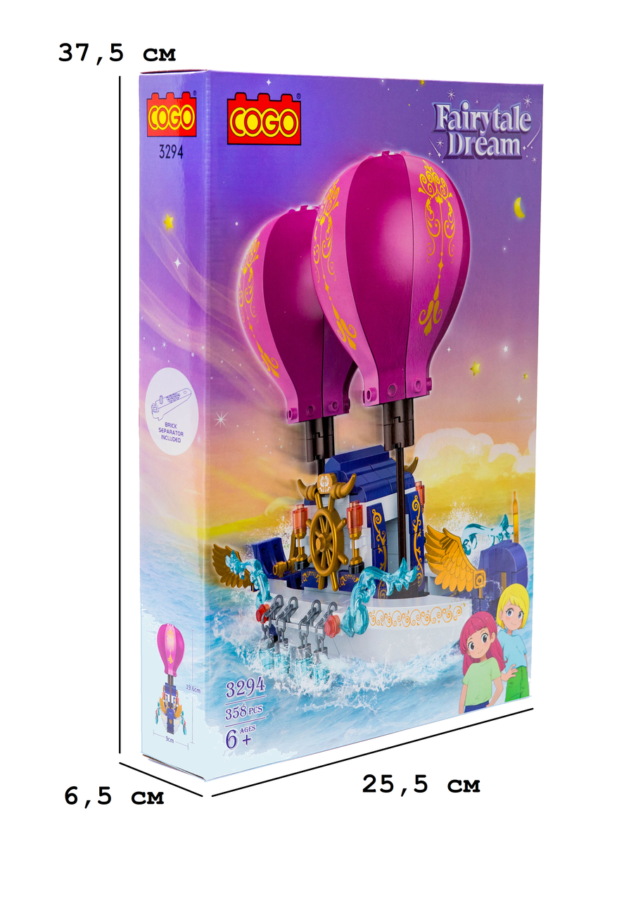 Конструктор "Казковий сон" (358 елм.) Повітряний корабель, фото 1