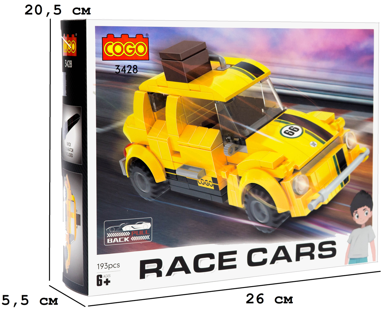 Конструктор "Автомобілі" (193 елм.) Курєр / COGO, фото 1