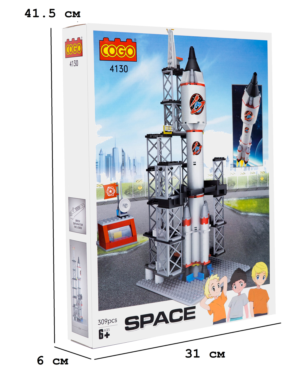 Конструктор "Космічна подорож" (309 елм.) Запуск ракети / COGO, фото 1