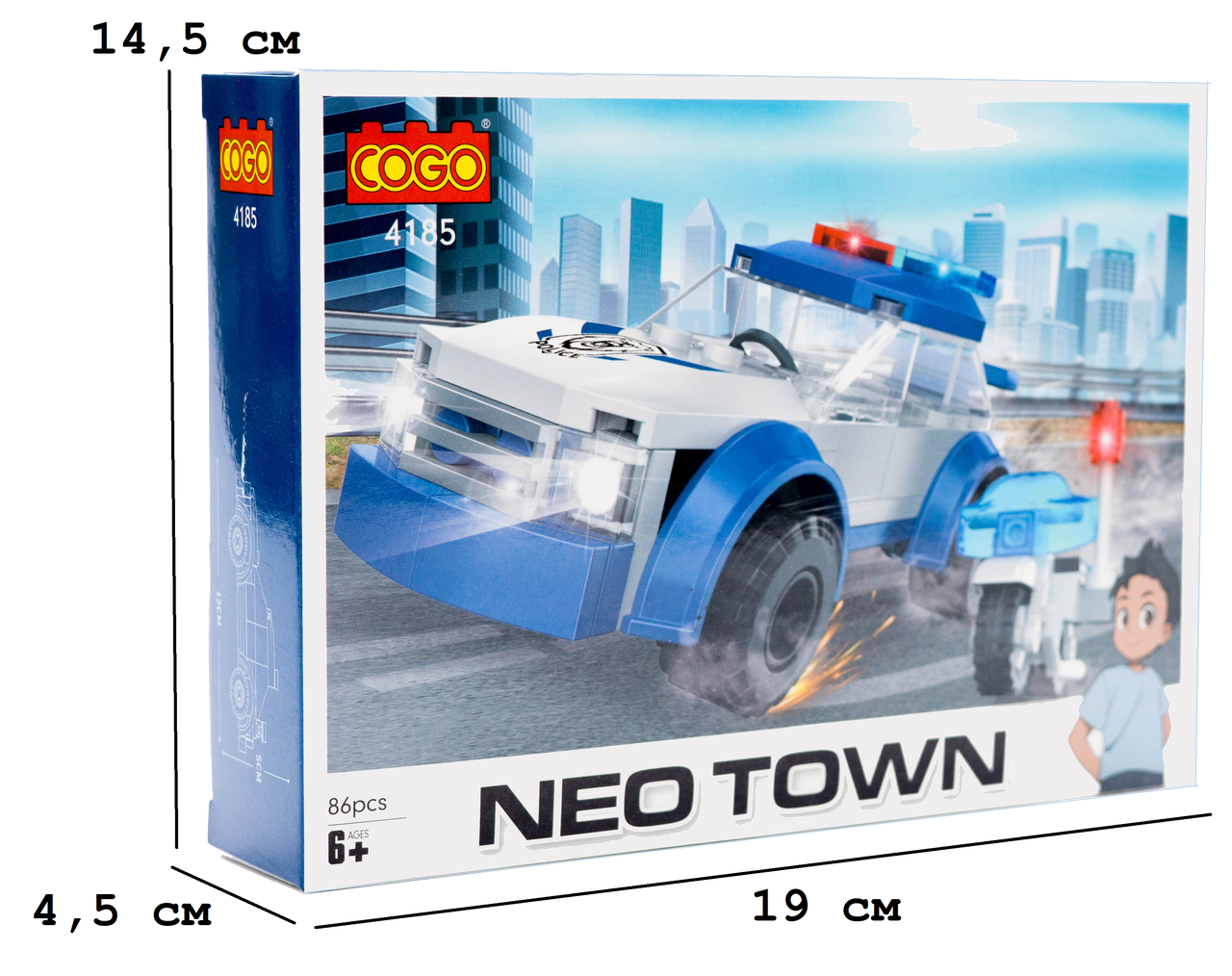 Конструктор "Місто" (86 елм.) Поліцейський патруль, фото 1