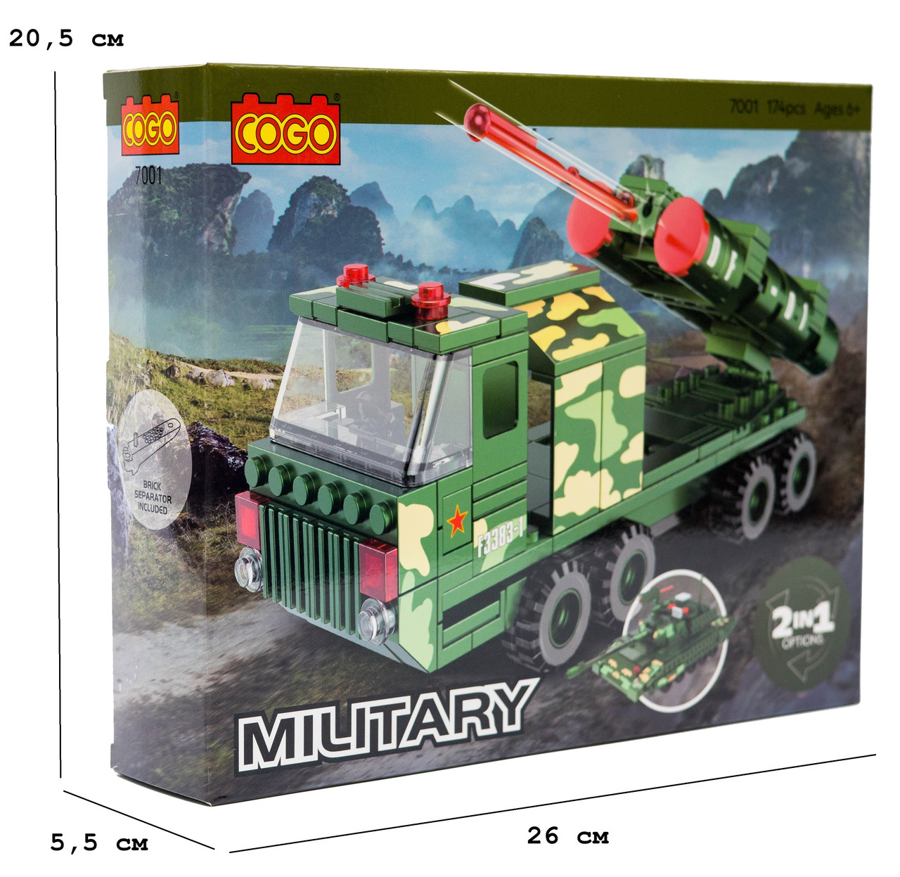 Конструктор "Армія" (174 елм.) Нептун + Танк (2в1) / COGO, фото 1