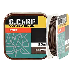 Поводочний матеріал в обплетенні GC G.Carp Coated Braid Stiff 20м 15lb Brown