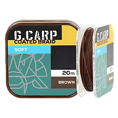 Поводочний матеріал в обплетенні GC G.Carp Coated Braid Soft 20м 25lb Brown