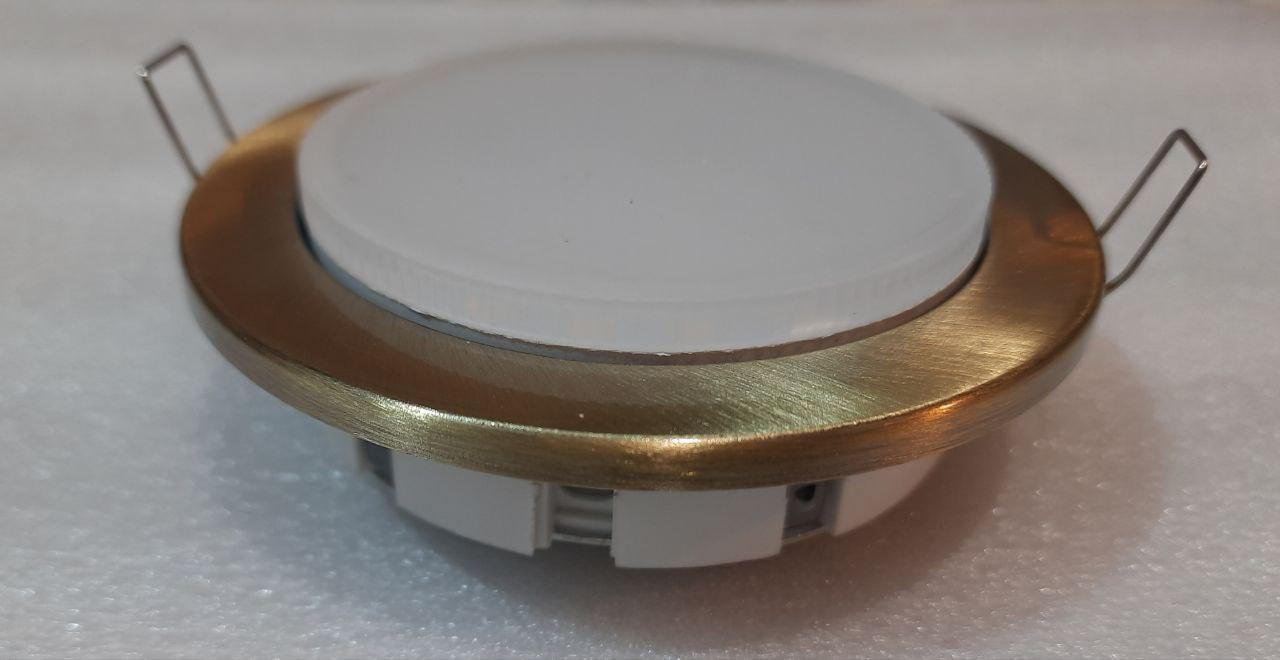 Світильник світлодіодний врізний LDL-GX53-BR LED AC 220V 8W 3000K бронза