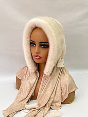 Жіноча хустка з норки, "Беж".