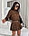 Костюм спідній жіночий гарний стильний молодіжний замшевий короткий піджак і мініспідниця в складочку, фото 4