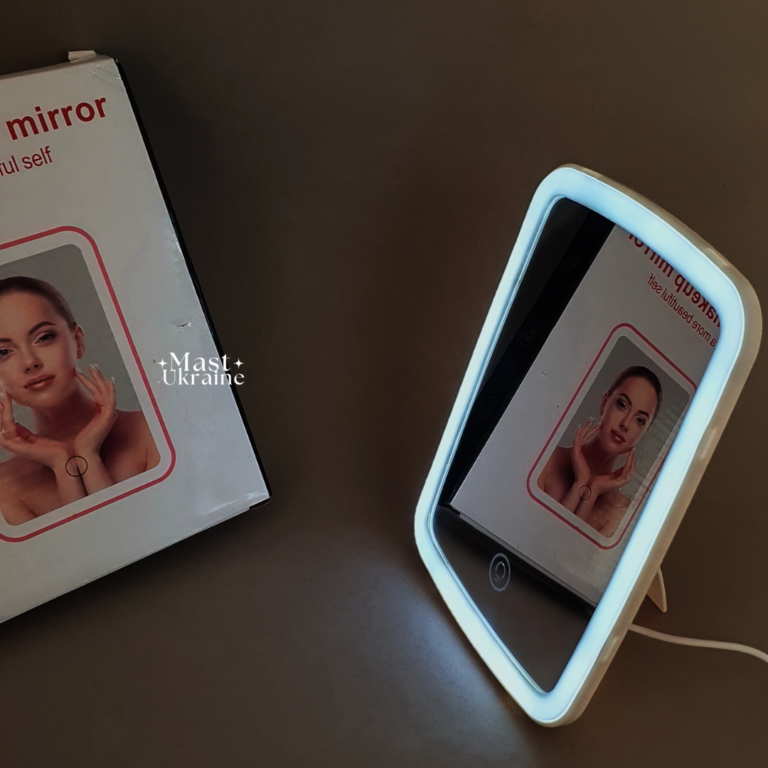 Світлодіодне дзеркало з підсвічуванням Makeup Mirror для макіяжу MP11-R8-White