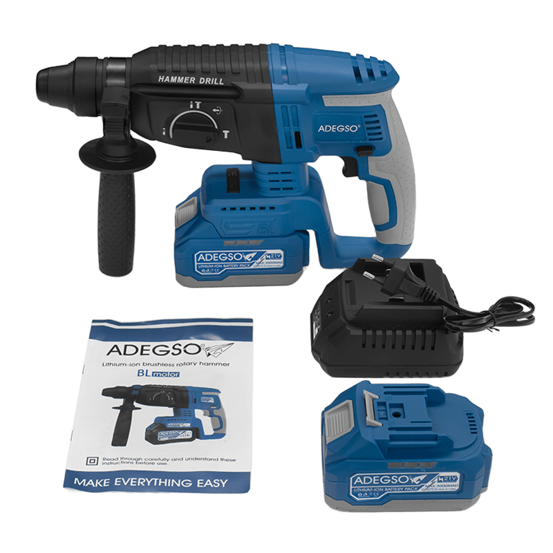 Перфоратор акумуляторний ADEGSO AD-40139 21 В 2.2 Дж Комплект