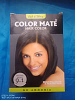 Фарба для волосся колір Чорний (9.1) 15 г, COLOR MATE Hair Color