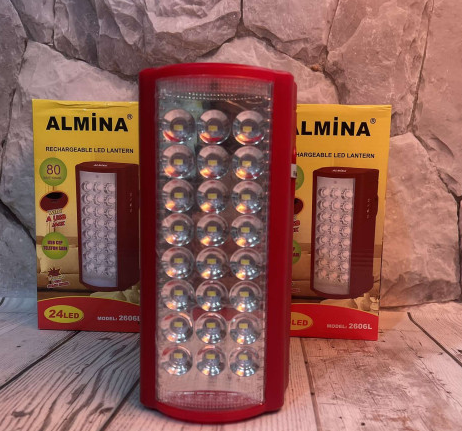 Ліхтар ALMINA переносний світлодіодний з повербанком вбудований акумулятор DL-2606 30000 MAH, 24 L