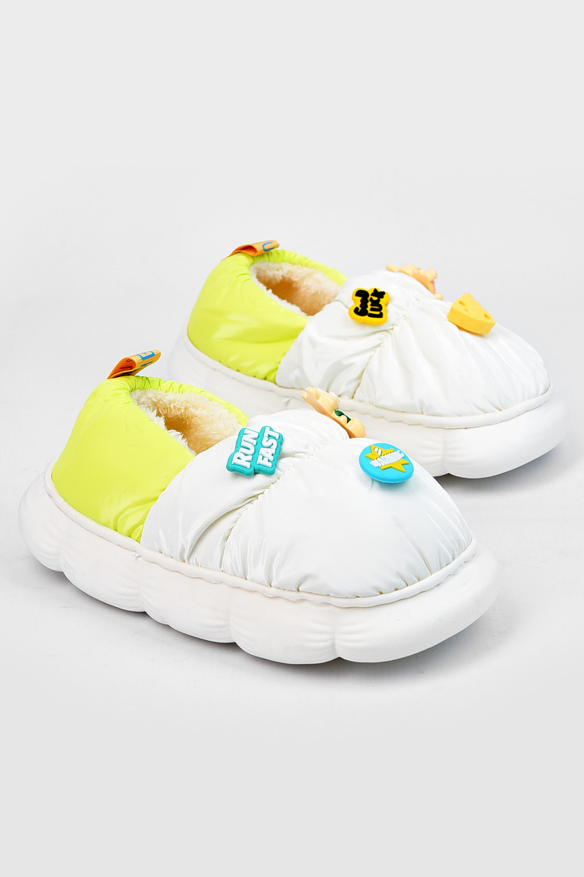 Капці домашні дитячі білого кольору 194790T Безкоштовна доставка, фото 1