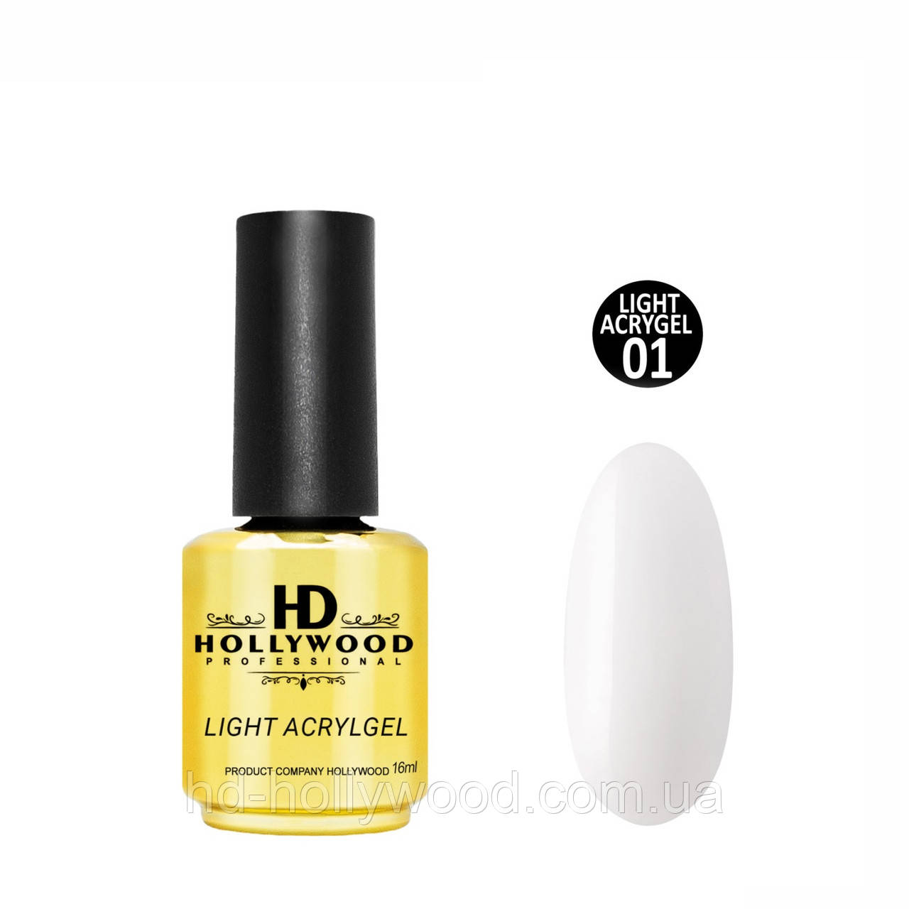 Рідкий акригель Light Acrygel 01 Холодний білий HD Hollywood, фото 1
