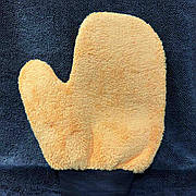 Рукавичка для миття авто помаранчева двостороння.