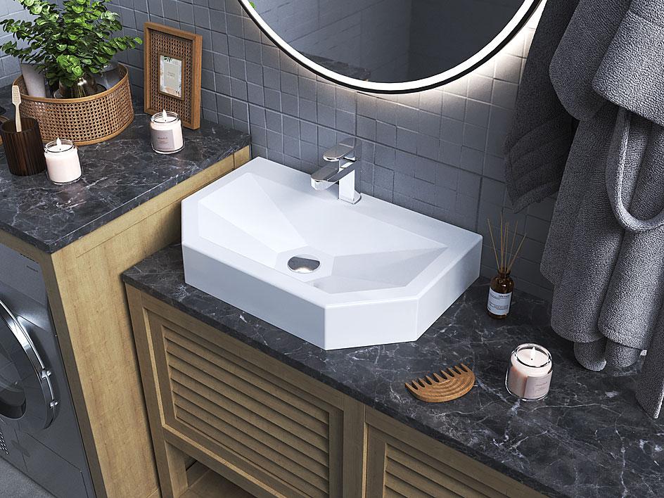 Раковина, Умивальник, накладний Luxor CALVIN 60, фото 1