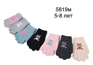 Дитячі трикотажні перчатки на 5-8 років мод 5819М