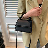 Жіноча сумка 9492 крос-боді чорна, фото 3