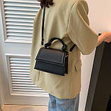 Жіноча сумка 9492 крос-боді чорна, фото 4