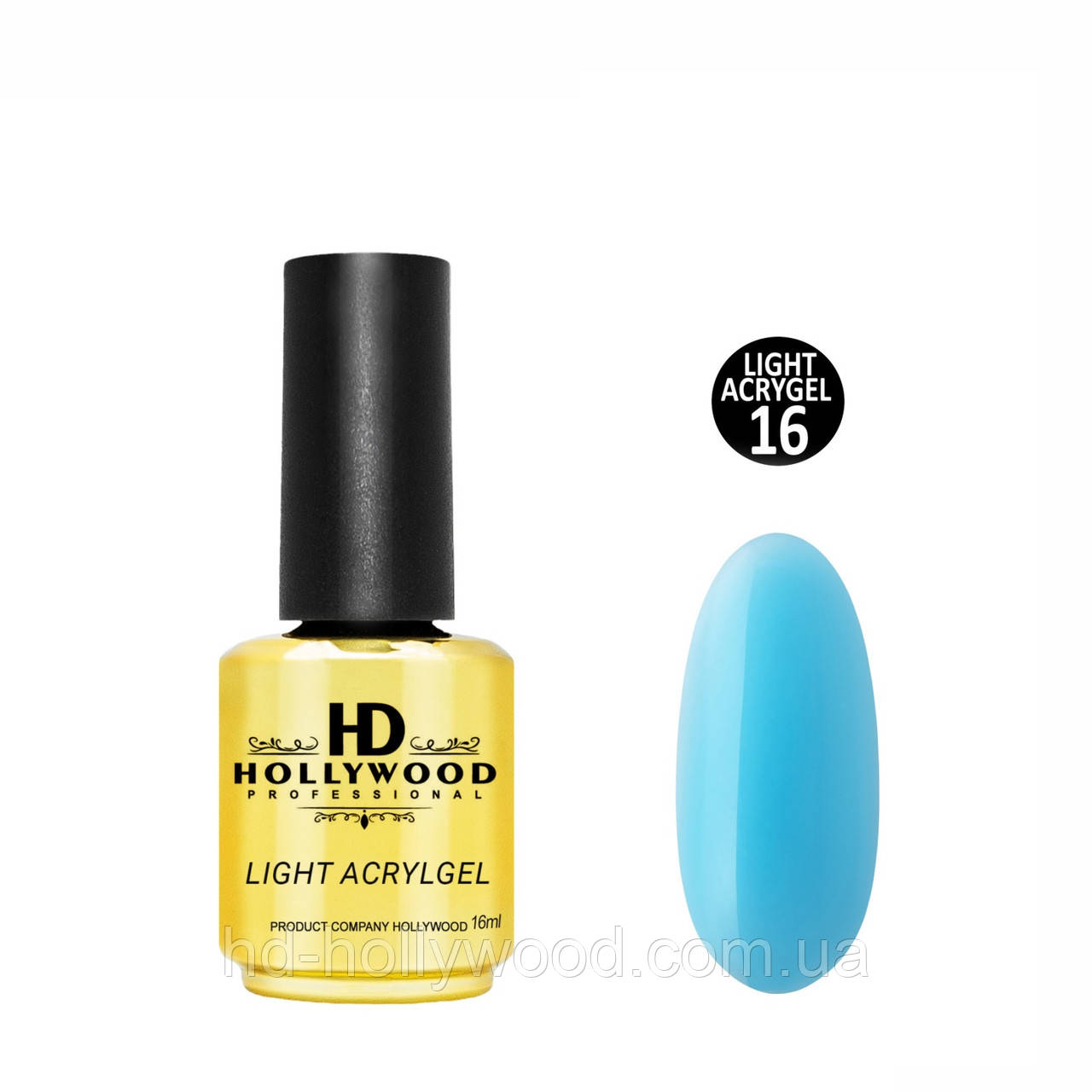 Рідкий акригель Light Acrygel 16 Блакитний HD Hollywood, фото 1