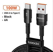 Зарядний кабель Toocki USB-A to Type-C 100W/6A довжина 1 м