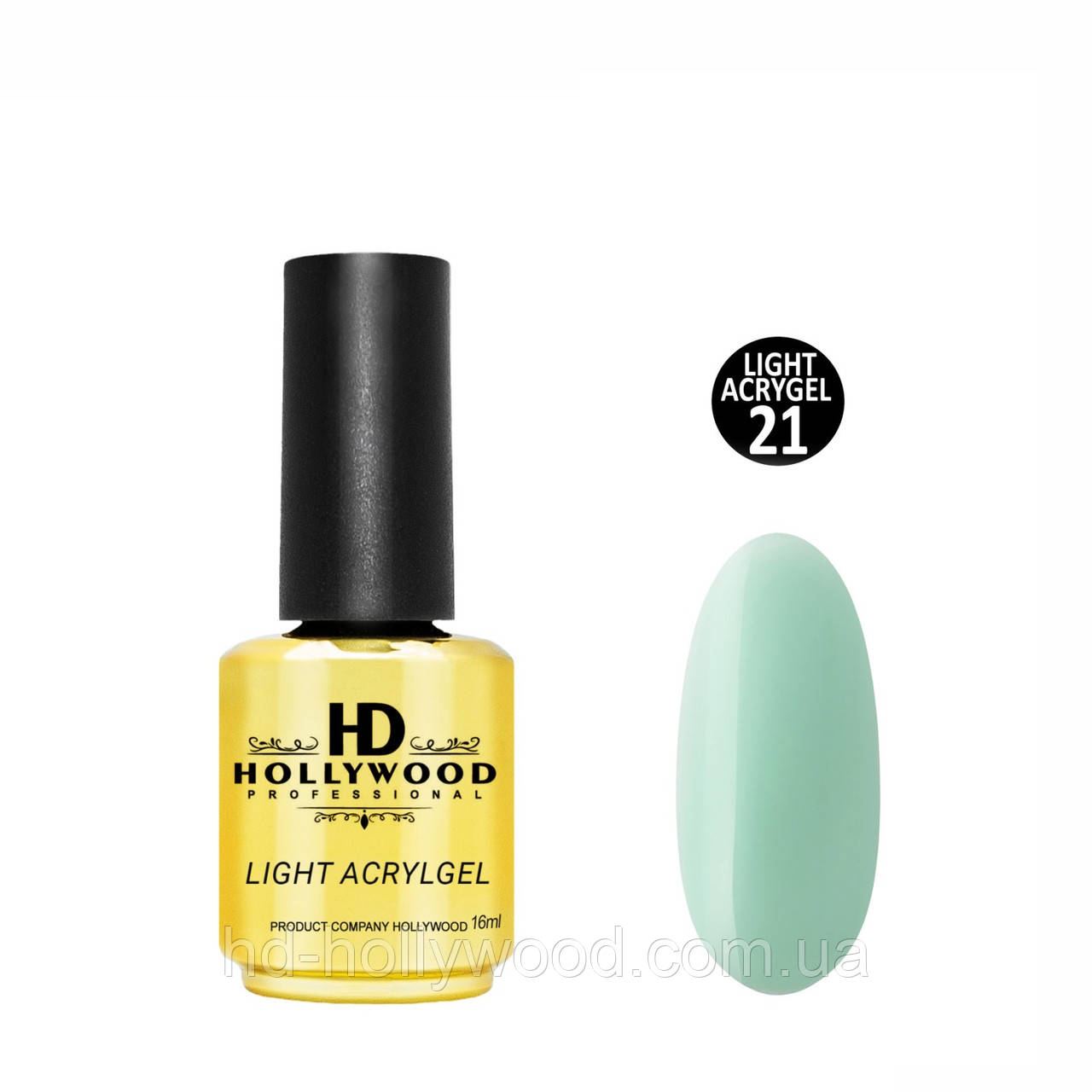 Рідкий акригель Light Acrygel 21 М'ята HD Hollywood, фото 1