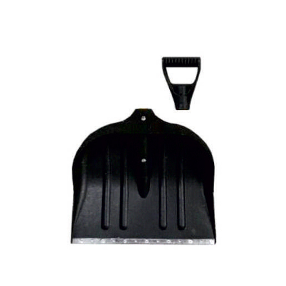 Лопата для снігу/зерна пластикова з поцинкованою планкою Lite 490×495 мм (чорна) GRAD (5049655)