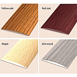 Самоклейний перехідний профіль, поріжок для дверей, накладка для ламінатних підлог (200x5 см, венге), фото 3