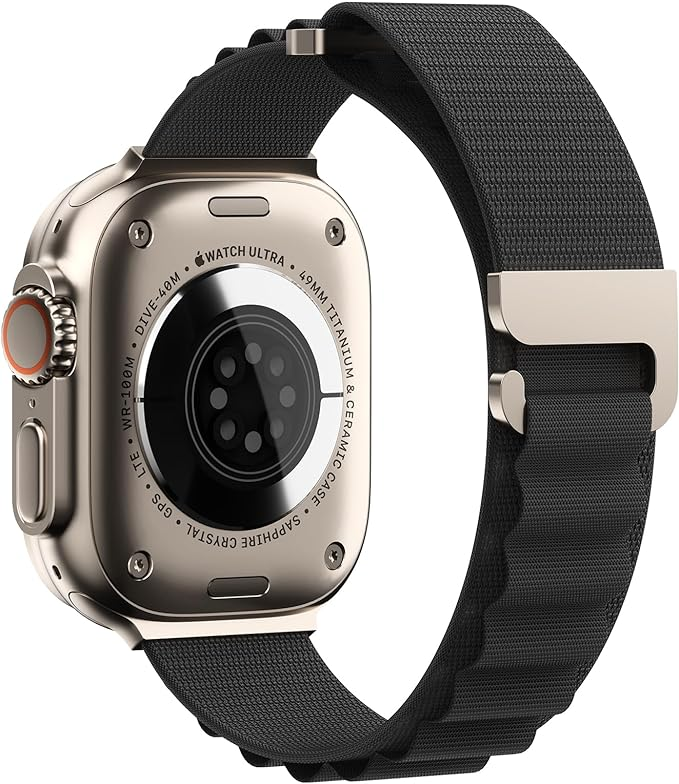 Універсальний нейлоновий ремінець Doando для Apple Watch, сумісний з Series 1-9 та Ultra (42-49 мм) Розмір L