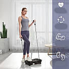 Віброплатформа з 2 еспандерами + пульт, до 150кг / Фітнес платформа для вправ на все тіло, фото 7