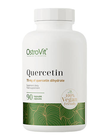 Здоров'я широкий спектр Кверцетин OstroVit Quercetin 75 мг 90 капс Польща, фото 1