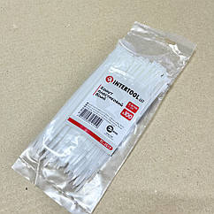 Хомут пластиковий 2,5 x150 мм, (100 шт./пач.), білий INTERTOOL TC-2515