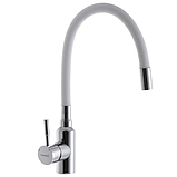 Змішувач для кухні гнучкий білий вилив Champion SUS-011 Refl білий (CH0292) нержавіюча сталь, фото 5