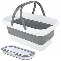 Силиконовое ведро складное 15л на колесиках Barrel LY-488 / Универсальное ведро для стирки и уборки