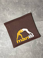 Теплый бафф/хомут из Турецкого футера на флисе коричневого цвета Манто