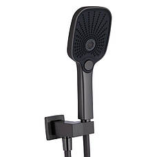 Душова система для душу Qtap Gemini прихованого монтажу на два споживачі QTGEM113GMB45698 Gunmetal Black PVD, фото 4