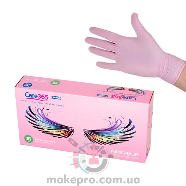 Упаковка рукавичок Care365 S (рожеві 50 пар)
