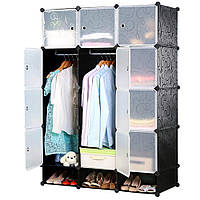 Пластиковый шкаф для одежды на 15 отделений, 165х110х37см / Модульный ...